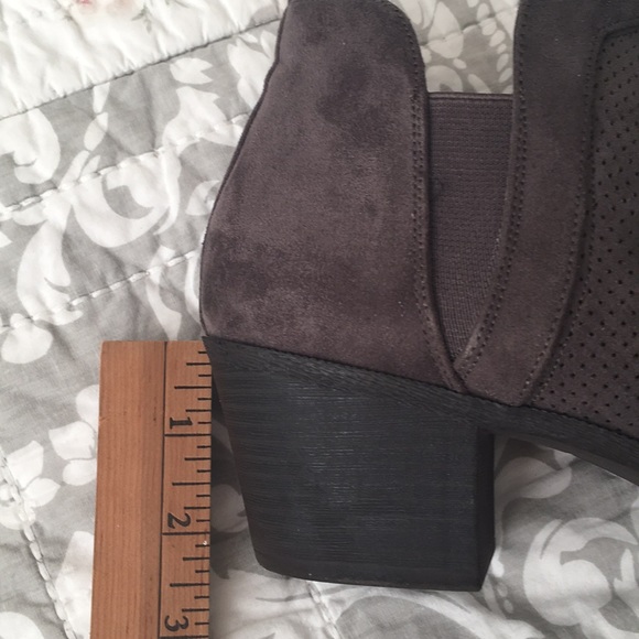 Style & Co Gray Suede 2.5" Stacked Heel Boot - Picture 4 of 10